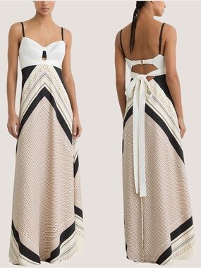 reiss lorena halter neck maxi dress Reiss Lorena Satin Halter Dress Sz 10 Dark Red